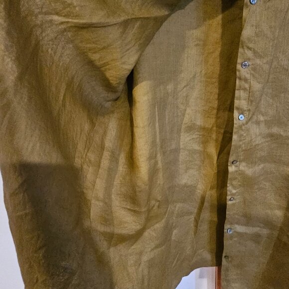 Max Mara Green Silk and Linen Dress - Picture 12 of 12